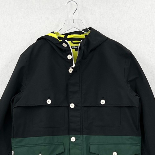 LEVIS CALIFORNIA Sierra Jacket Mens L Black Green Colorblock Hooded Waterproof - Picture 4 of 23