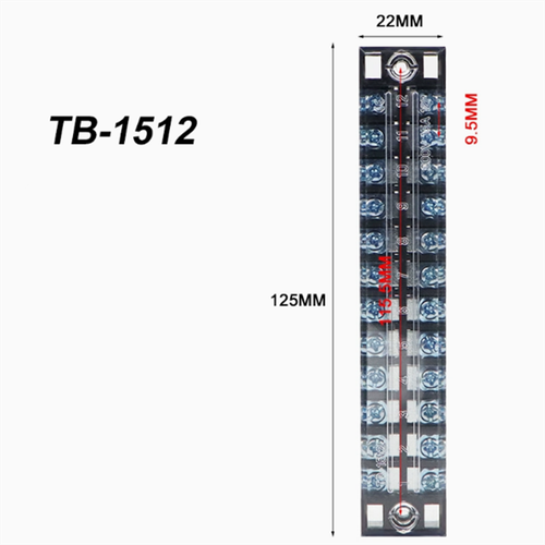 TB Terminal Block Copper/Iron Parts 3/4/5/6/8/10/12/1 5/20 Digit 15A/25A/45A - Picture 16 of 33
