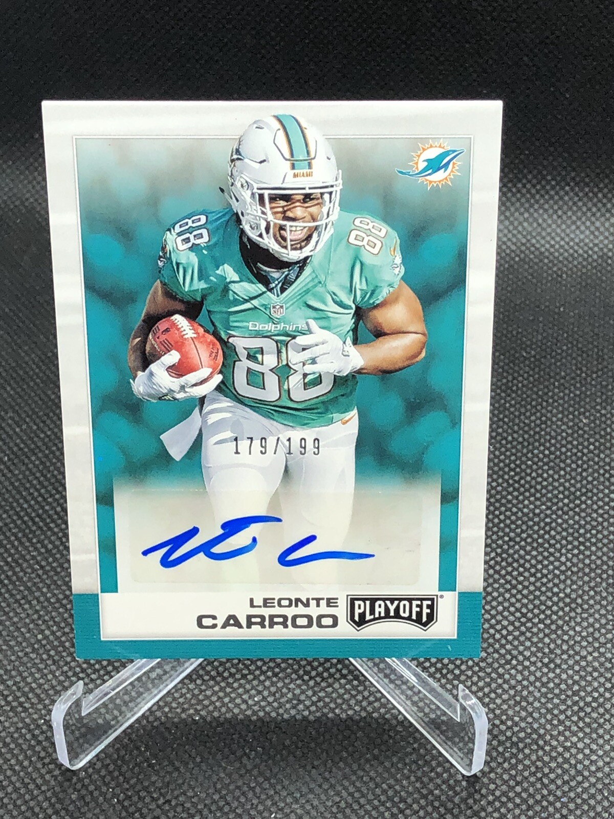 Leonte Carroo Panini National Treasures Rookie Colossal Signatures #17 Base