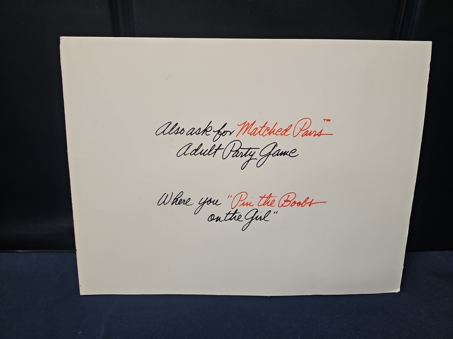 Private Parts Adult Party Game Where You "Pin The You-Know-What" 1981 