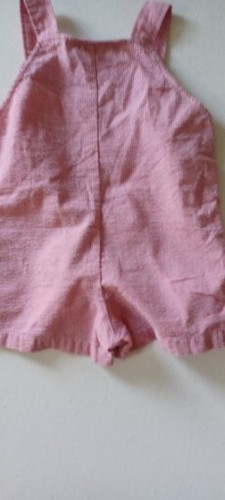 Samara Boys 18 Months Jon Jon Romper Short Excavator Red Bottom Vintage - Picture 13 of 13