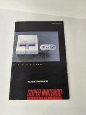 Super Nintendo Console System (SNES) Original Instruction Booklet/Manual Only
