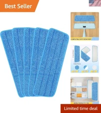 5 Pack Microfiber Spray Mop Replacement Heads for Deep Cleaning & Universal Fit