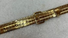 Vintage 80  s Gold Tone Coil Cinch Belt Size Small Women  s 31  