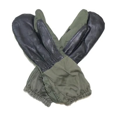 French army surplus cold weather lined mitts gloves separate trigger finger