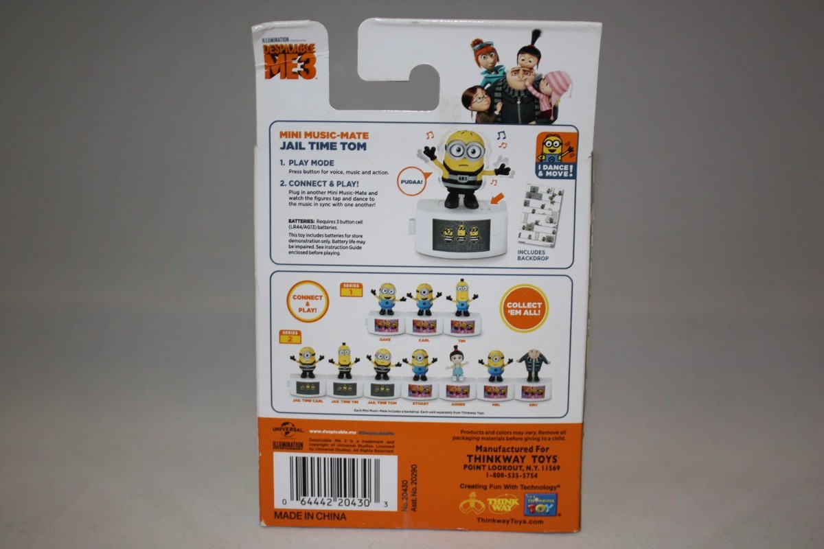 DESPICABLE ME3 ME 3 MINI MUSIC MATE JAIL TIME MINION TOM ACTION