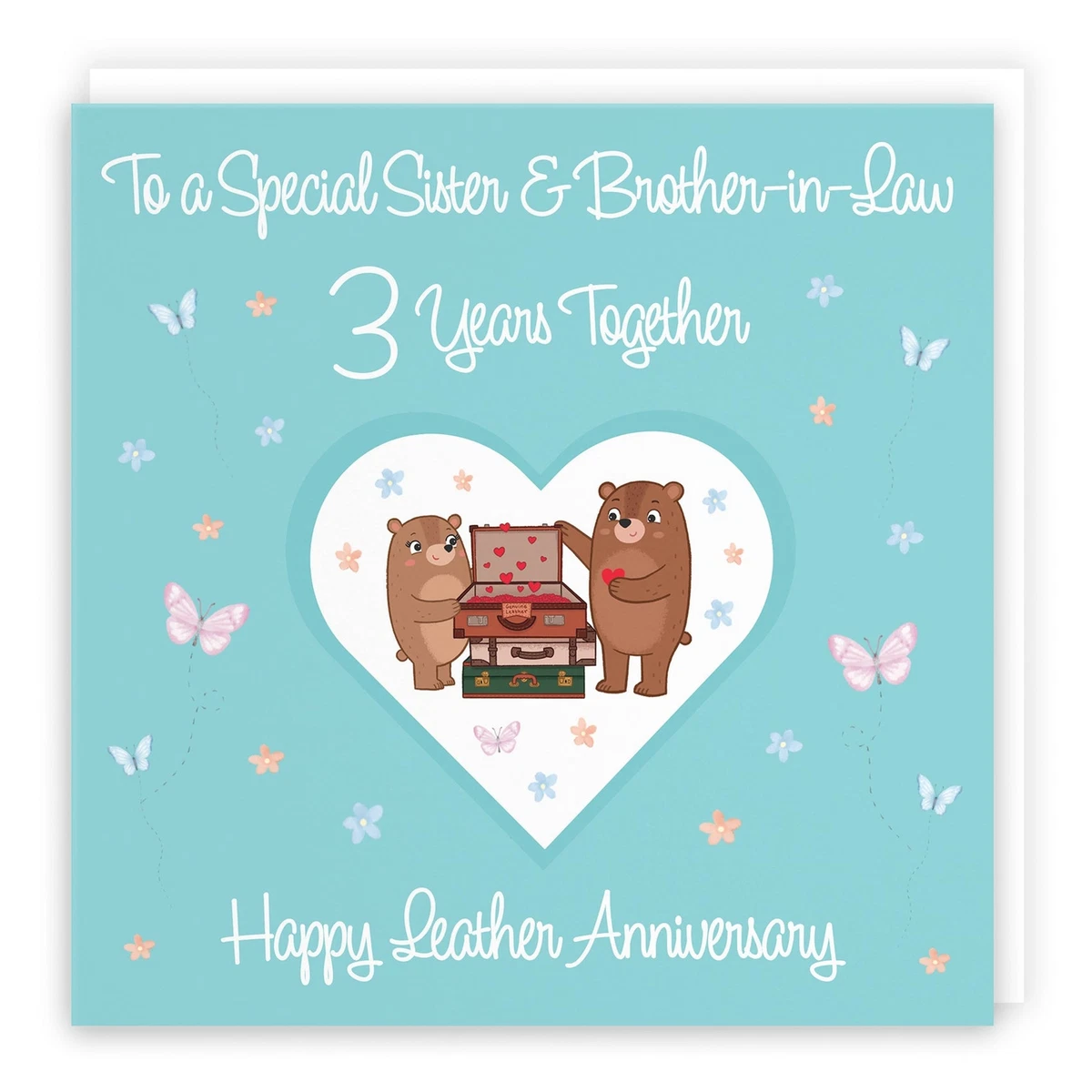 Sister & Brother-in-Law 3rd Anniversary Card Romantic Meadows - 3 Years |  eBay
