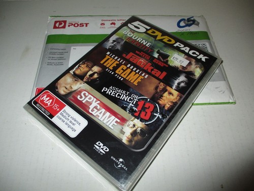 ACTION X5 DVD PACK 'JACKAL' THE GAME'SPY GAME'BOURNE IDENTITY' (NEW SEALED) - Picture 7 of 7