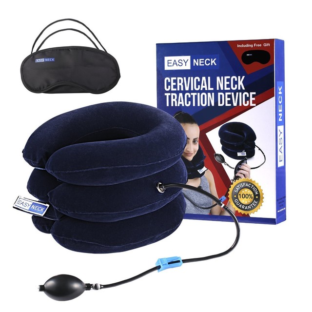 Neck Stretcher Cervical Traction Pump Pillow Inflatable Device For