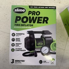 Slime Pro Power Tire Inflator Air Compressor 12v With Heavy-duty Car Plug