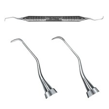 Hu-Friedy Hu-Friedy #11/12 double end Gracey curette with #6 Satin Steel Handle