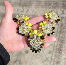 Joan Rivers Vintage Classics Rhinestone Statement Bib Necklace With Original Box