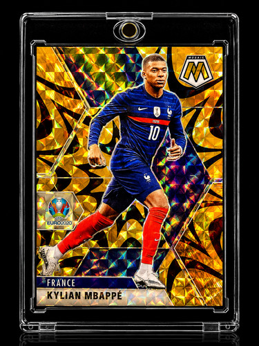 KYLIAN MBAPPE GOLD PRIZM KABOOM REFRACTOR RARE PANINI Holo SSP Reactive France
