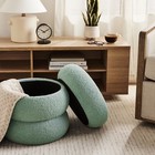 Mainstays Boucle Cloud Storage Ottoman, Cream