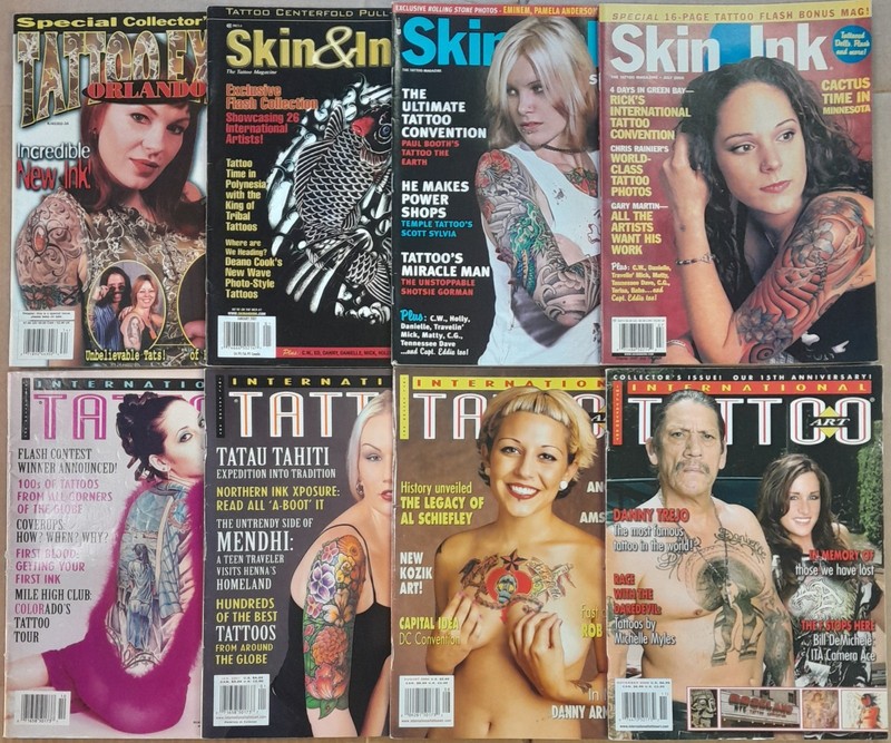 Skin & Ink and International Tattoo Art Magazine Lot of 8 Issues - No Reserve