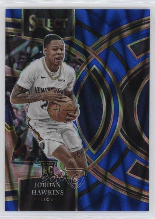 2023 Panini Select Premier Level Blue Tectonic Prizm 15/99 Jordan Hawkins 19cx