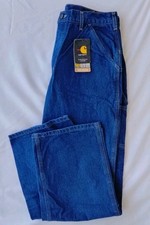 Carhartt FRB 13 DNM Flame Resistant Signature Denim Dungaree Men's Size 34x32
