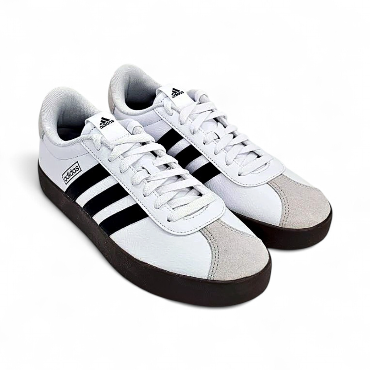 Adidas Men's VL Court 3.0 Leather Sneaker Shoe (Size 9) Black/White ID6285  | eBay