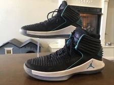 Nike Air Jordan XXXII 32 CEO Black Rapid Teal Shoes AA1253-016 Mens Size 10.5 P9