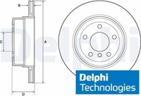2X Bremsscheibe Delphi BG4695C 2 Bremsscheiben Hinterachse Hinten FüR Bmw