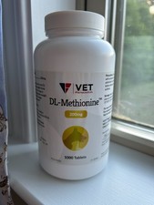 DL-Methionine 200mg 1000 Tablets for Dogs & Cats Urinary Tract Support Exp 08/27