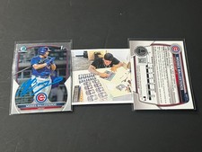 Moises Ballesteros Cubs Auto Signed 2023 1st Bowman Chrome Beckett Holo Paint -