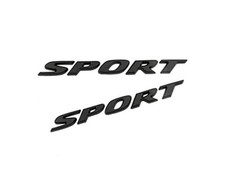 ZOUXO 2 Pcs Sport Emblem Car Decal, 3D Metal Sticker, Self-Adhesive Logo Black