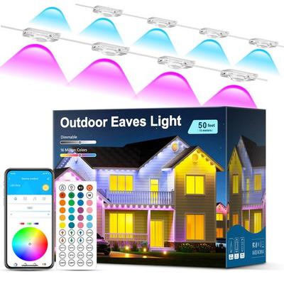 #ad 200Ft Permanent Outdoor Lights for House App amp; Remote Control RGB Smart Eaves $79.99