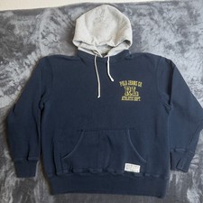 Vintage Polo Ralph Lauren Pullover Navy Long Sleeve Size Medium Hoodie