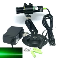 532nm 100mW Green Focus Line Locator Laser Module Clear Positioning w/ Holder