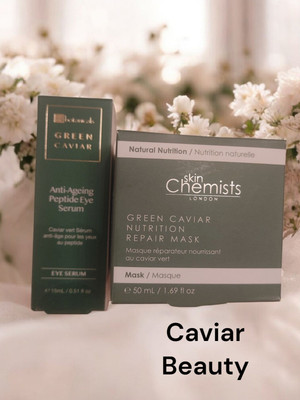 Skin chemists green caviar repair mask & anti-aging eye serum set