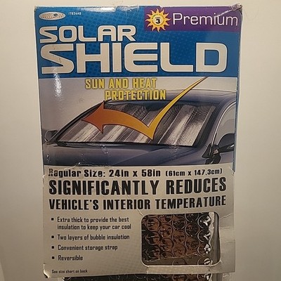 Solar Shield Universal Folding Windshield Sunshade Sun Block Protect 24x58