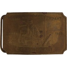 Brass Well Fargo Carson City Nevada Express Gold Silver Rush Vintage Belt Buckle