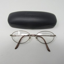 Seiko Titanium T0141 Eyeglasses Frames 53-18-140 Oval Brown Japan w/ Case Y2K