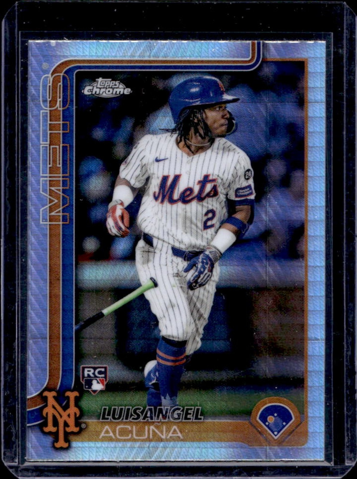 2025 Topps Chrome Luisangel Acuna RC Prism Refractor Rookie #56 Mets