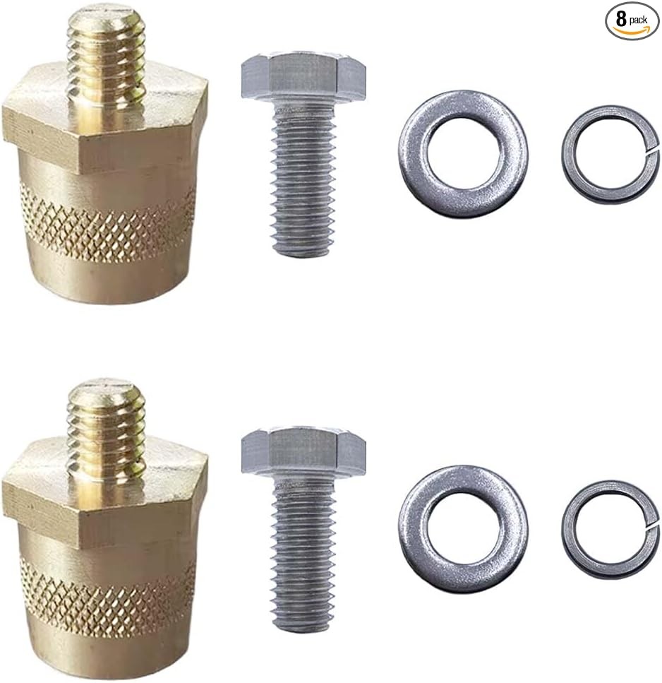 2PCS Battery Terminal Connectors Set, M6 Extender Adapters for Top or Side Post