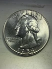 1955 25C WASHINGTON 90% Silver Quarter. Maybe A Grader