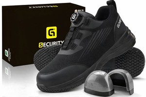GUYISA Security Safety Work Shoes Steel Toed, Black, M 8.5, C 260 GUYISA Steel Toe Security Sneakers Men Women Winter Safety  main image 3