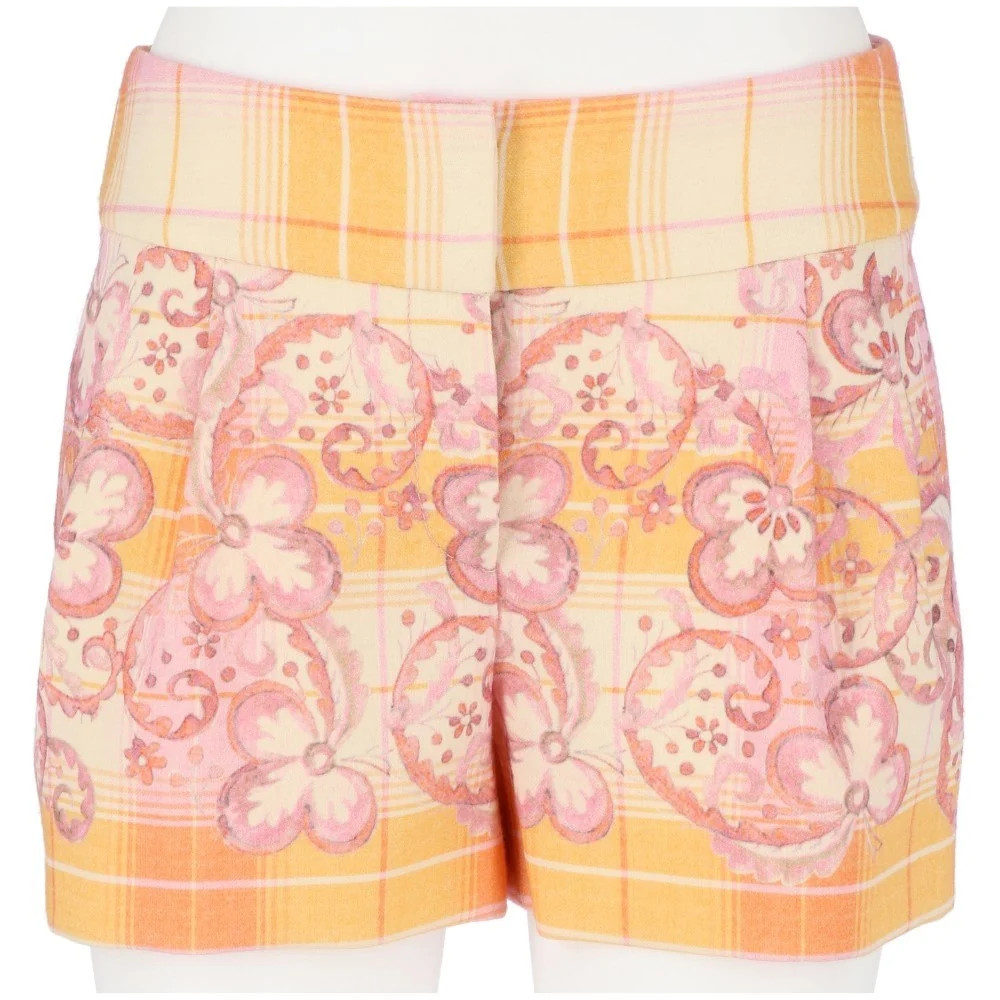 Alberta Ferretti X5473 Bermuda e Pantaloncino Donna Vintage 90s In Lana Rosa...