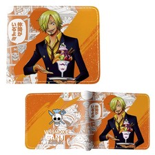One Piece - Vinsmoke Sanji Style A 4.5" Bi-Fold Wallet NEW Wan Pisu Billfold