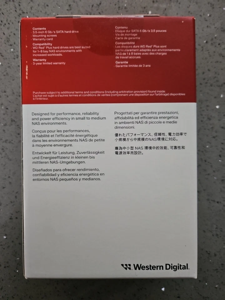 Western Digital WD Red Plus 4TB NAS HDD 3.5" Internal Hard Drive – New Sealed - Image 2 of 2