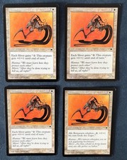 MTG 4X TEMPEST ARMORED SLIVER GERMAN + ENGLISH MAGIC THE GATHERING WHITE CARDS