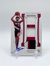 Shaedon Sharpe 2022-23 Panini National Treasures Rookie Triple Patch Auto /99 RC