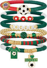2026 World Soccer Cup Stretch Beaded Bracelets Soccer Gifts Football Charm Game