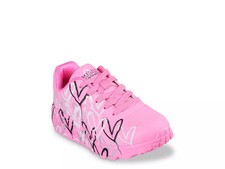 Girl's Fashion Sneakers Skechers Uno Lite Metallic Love Sneaker