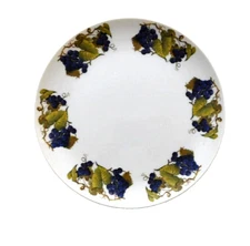 House of Prill Purple Grape Starter Plate Cheese & Wine Grapevines 7.5" Round