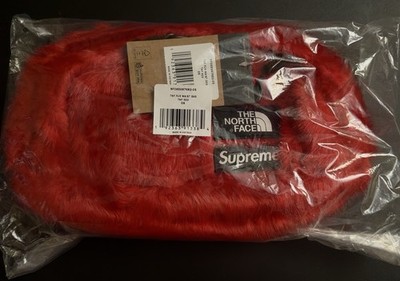 Supreme X The North Face FW20 Faux Red Fur Waist Bag