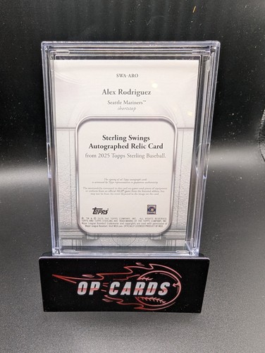 CARTOLINA RELIQUIA AUTOGRAFO ALEX RODRIGUEZ 2025 TOPPS STERLING /10 SPEDIZIONE GRATUITA - Foto 2 di 2