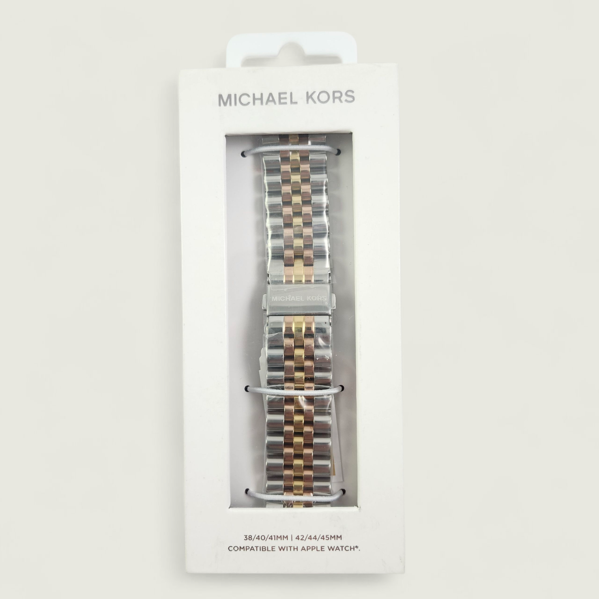 NEW Michael Kors Apple Watch Band MKS8065E Tri Tone Gold Silver  display picture 1