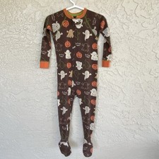 Carter  s Halloween Print Zip Front Footed Pajamas Size 24 Mo Fall Colors